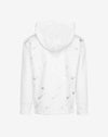 FELPA CON CAPPUCCIO BAMBINA GIRLS PRINTED FLEECE HOODIE BIANCA