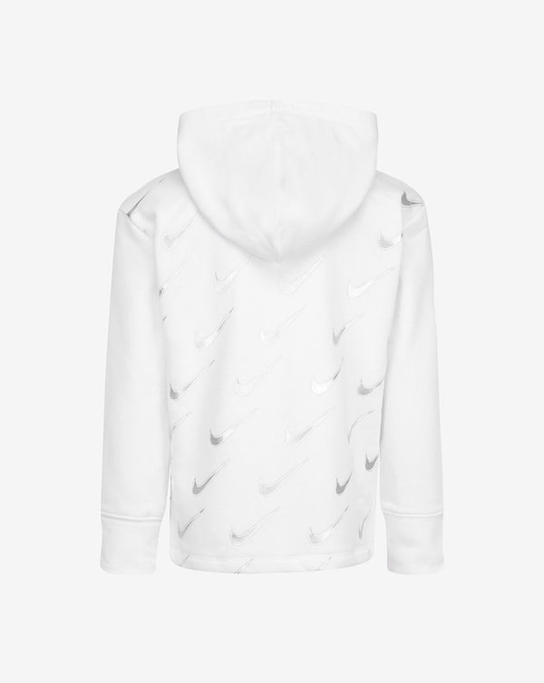 FELPA CON CAPPUCCIO BAMBINA GIRLS PRINTED FLEECE HOODIE BIANCA