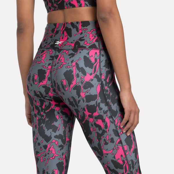 LEGGINGS DAMEN REEBOK CROSSFIT FITNESS HOSE DAMEN BLAU
