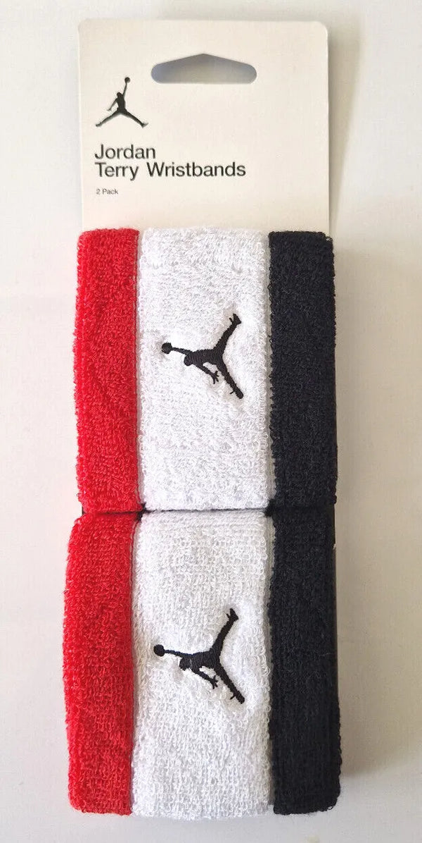 POLSINI NIKE JORDAN 23 SPUGNA DRY FIT SWOOSH WRISTBANDS TRICOLORE