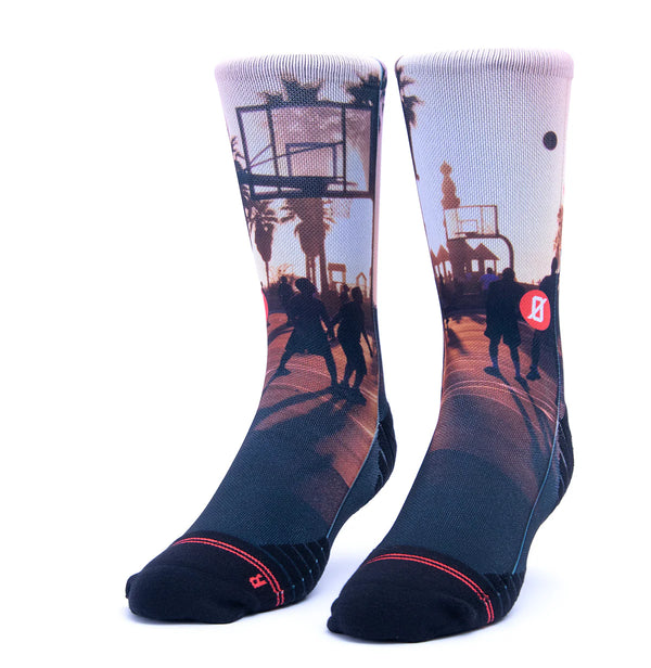 CALZE SCRIMMAGE TRAINING SPORT PADLE BASKET CROSSFIT SOCKS SKULL SUNSET CALIFORNIA