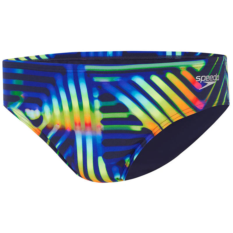 Speedo end boom splice 7cm nero e verde: slip uomo