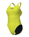 COSTUME NUOTO ARENA DONNA INTERO PISCINA SWIMSUIT SWIM TECH SOLID LIME