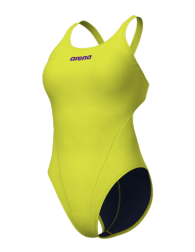 COSTUME NUOTO ARENA DONNA INTERO PISCINA SWIMSUIT SWIM TECH SOLID LIME