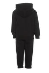 ADIDAS BOY JUNIOR HOODIE BLACK WHITE TRACKSUIT