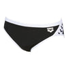 COSTUME ARENA UOMO SLIP NUOTO PISCINA BRIEF STRIPE NERO BIANCO - TOP LEVEL SPORT