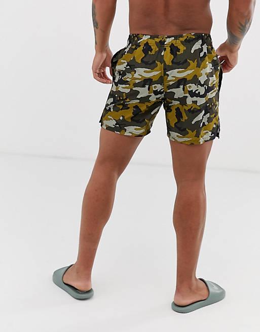 BOXER MARE NIKE COSTUME UOMO NUOTO PISCINA COSTUMI GREEN CAMO - TOP LEVEL SPORT