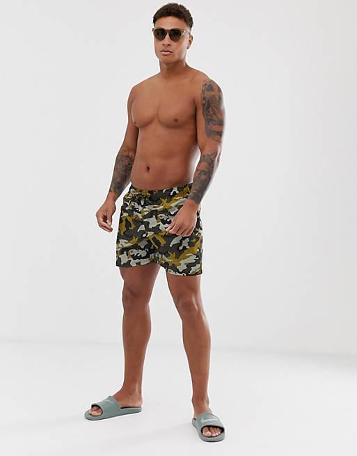 BOXER MARE NIKE COSTUME UOMO NUOTO PISCINA COSTUMI GREEN CAMO - TOP LEVEL SPORT