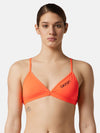 COSTUME 2 PEZZI DONNA AKRON NUOTO PISCINA BIKINI TRIANGOLO ARANCIONE - TOP LEVEL SPORT