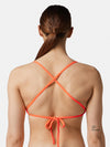 COSTUME 2 PEZZI DONNA AKRON NUOTO PISCINA BIKINI TRIANGOLO ARANCIONE - TOP LEVEL SPORT