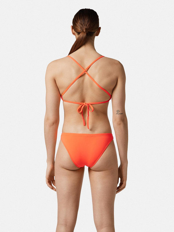 COSTUME 2 PEZZI DONNA AKRON NUOTO PISCINA BIKINI TRIANGOLO ARANCIONE - TOP LEVEL SPORT