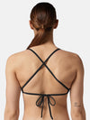 COSTUME 2 PEZZI DONNA AKRON NUOTO PISCINA BIKINI TRIANGOLO NERO - TOP LEVEL SPORT