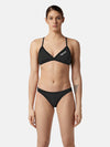 COSTUME 2 PEZZI DONNA AKRON NUOTO PISCINA BIKINI TRIANGOLO NERO - TOP LEVEL SPORT