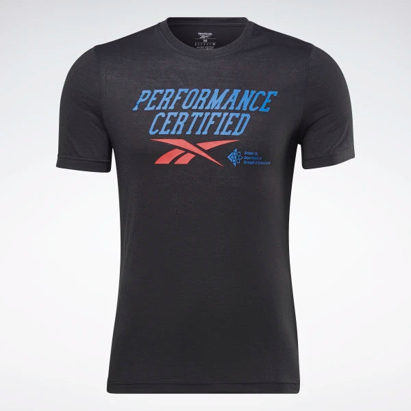 T-SHIRT REEBOK CROSSFIT MAGLIA UOMO WOD CLASSIC LOGO NERA - TOP LEVEL SPORT
