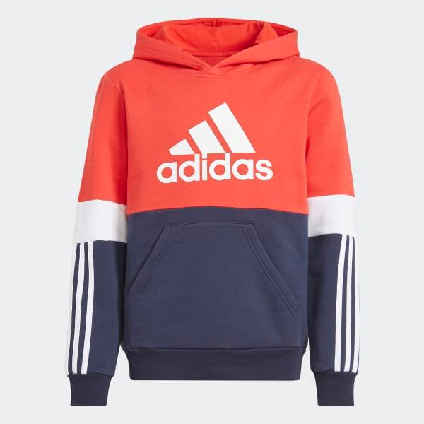 FELPA BIMBO BIMBA ADIDAS JUNIOR RAGAZZO ROSSO BLU - TOP LEVEL SPORT