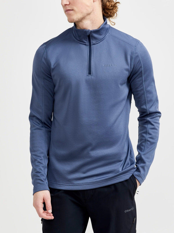 FELPA CRAFT TRAINING TERMICA UOMO HOODIE CON ZIP BLU - TOP LEVEL SPORT