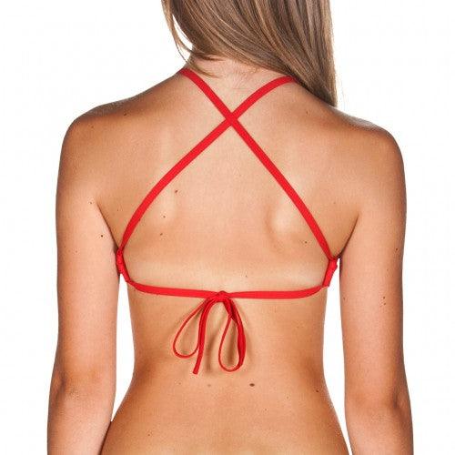 COSTUME BIKINI ARENA 2 PEZZI TRIANGOLO DONNA PISCINA NUOTO ROSSO - TOP LEVEL SPORT