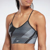 TOP REEBOK BRA LUX FITNESS VECTOR SPORTS DONNA NIGHT BLACK - TOP LEVEL SPORT