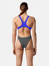 COSTUME DONNA AKRON ITALIA NUOTO PISCINA TRICOLOR FUCSIA BLU NERO - TOP LEVEL SPORT
