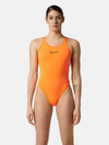COSTUME DONNA AKRON ITALIA NUOTO PISCINA BICOLOR NERO ARANCIO - TOP LEVEL SPORT
