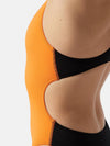 COSTUME DONNA AKRON ITALIA NUOTO PISCINA BICOLOR NERO ARANCIO - TOP LEVEL SPORT