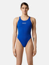 COSTUME DONNA AKRON ITALIA NUOTO PISCINA BICOLOR BLU GIALLO - TOP LEVEL SPORT