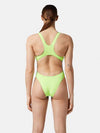 COSTUME DONNA AKRON ITALIA NUOTO PISCINA BICOLOR BLU GIALLO - TOP LEVEL SPORT