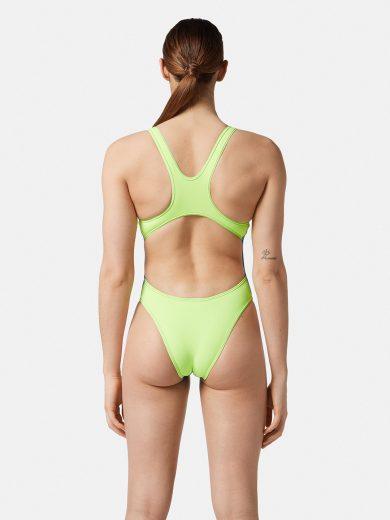 COSTUME DONNA AKRON ITALIA NUOTO PISCINA BICOLOR BLU GIALLO - TOP LEVEL SPORT
