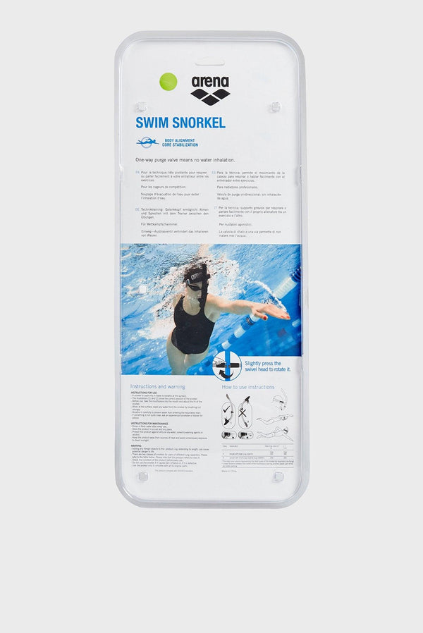 TUBO FRONTALE ARENA SWIM SNORKEL 3 BOCCAGLIO NUOTO PINNATO VERDE - TOP LEVEL SPORT