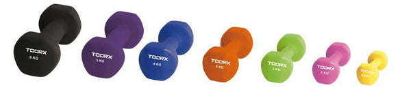MANUBRIO PALESTRA NEOPRENE 0,5 - 1 - 1,5 - 2 - 2,5 - 3 - 4 - 5 Kg MANUBRI FITNESS WORKOUT PESI PESETTI - TOP LEVEL SPORT