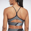 TOP REEBOK BRA LUX FITNESS VECTOR SPORTS DONNA NIGHT BLACK - TOP LEVEL SPORT