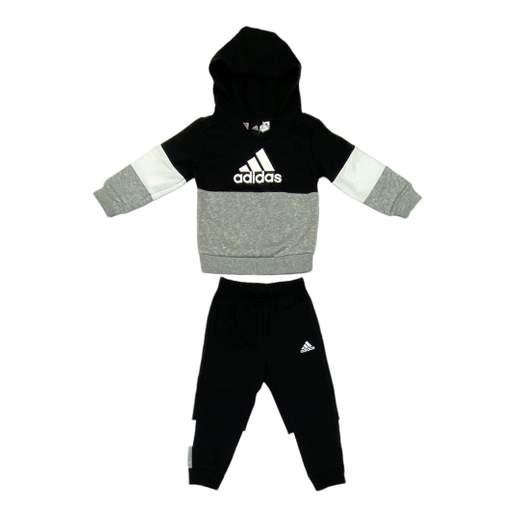 TUTA BIMBO BIMBA ADIDAS BAMBINO JUNIOR HOODIE BIANCO NERA - TOP LEVEL SPORT