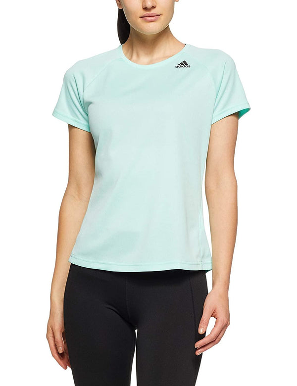 T SHIRT ADIDAS MAGLIA DONNA CLIMACOOL - OWN THE RUN VERDE ACQUA - TOP LEVEL SPORT