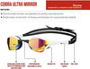 COBRA ULTRA MIRROR SWIPE ARENA OCCHIALINI SPECCHIATI PISCINA GARA NUOTO LENTE ORO - TOP LEVEL SPORT