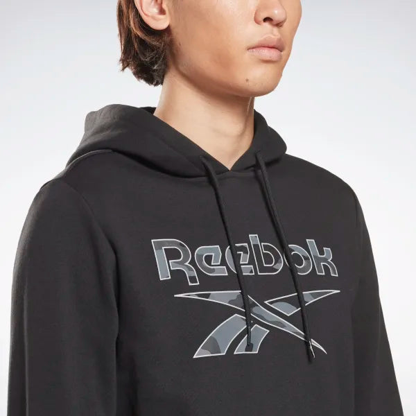 FELPA REEBOK CROSSFIT UOMO CAPPUCCIO TUTA MAN HOODIE NERA - TOP LEVEL SPORT