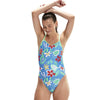 COSTUME DONNA PISCINA SPEEDO NUOTO INTERO SPALLINA ALOV FLOWER - TOP LEVEL SPORT