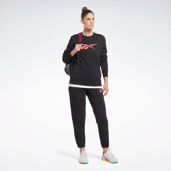 REEBOK TRAINING FITNESS WOMEN S BLACK CREW NECK HOODIE