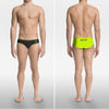 COSTUME AKRON ITALIA UOMO SLIP NUOTO PISCINA BICOLOR NERO GIALLO - TOP LEVEL SPORT