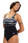 COSTUME PISCINA SPEEDO DA SIGNORA INTERO NEW CONTOUR ECLIPSE BIANCO E NERO - TOP LEVEL SPORT