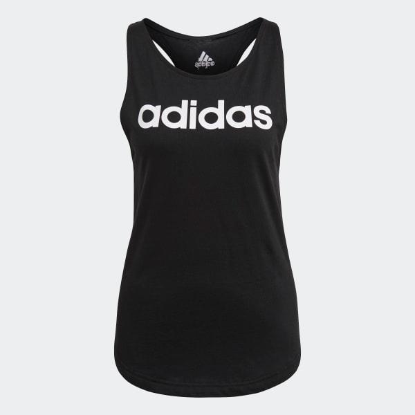 CANOTTA DONNA ADIDAS WOMAN TANK TOP NERA LOGO BIANCO - TOP LEVEL SPORT