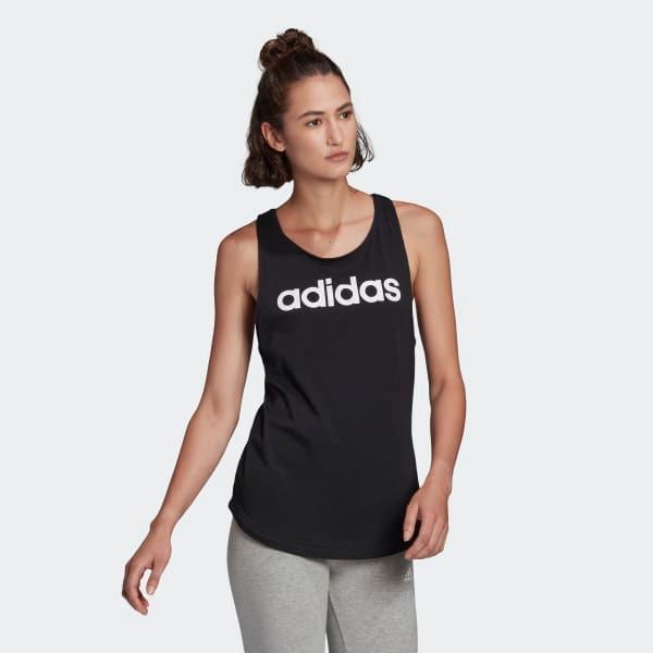 CANOTTA DONNA ADIDAS WOMAN TANK TOP NERA LOGO BIANCO - TOP LEVEL SPORT