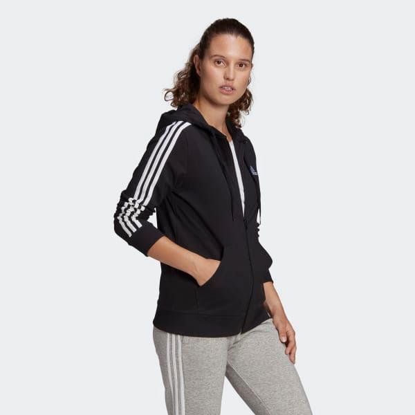 FELPA ADIDAS CON CAPPUCCIO SPORTSWEAR FUTURE ICONS NERA BIANCA - TOP LEVEL SPORT