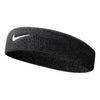FASCIA FRONTE NIKE SPUGNA DRY FIT SWOOSH FASCETTA FASCE TESTA NERA - TOP LEVEL SPORT