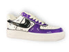 SCARPE NIKE AIR FORCE 1 LE SNEAKERS BIANCA ONE WHITE CUSTOM VIOLA - TOP LEVEL SPORT