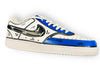 SCARPE NIKE COURT BOROUGH LOW 2 LE SNEAKERS ONE CUSTOM COMICS BLU - TOP LEVEL SPORT