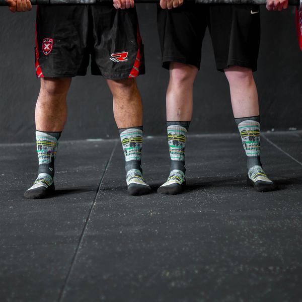 CALZE LITHE X-RAY SKULL CROSSFIT - Altezza metà tibia - RX SOCKS - TOP LEVEL SPORT