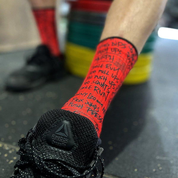 CALZE LITHE HERO WOD CROSSFIT FUNCTIONAL TRAINING RX SOCKS ROSSA - TOP LEVEL SPORT