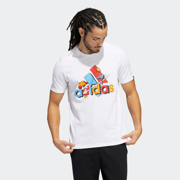 T-SHIRT ADIDAS UOMO MAGLIA TRAINING FITNESS BIANCA COLORS - TOP LEVEL SPORT