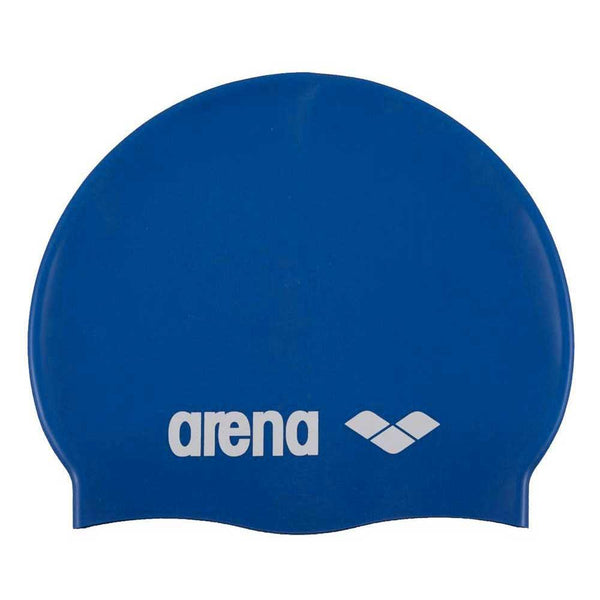 CUFFIA ARENA SILICONE SWIM CAP BLU MONO COLORE CUFFIE NUOTO - TOP LEVEL SPORT