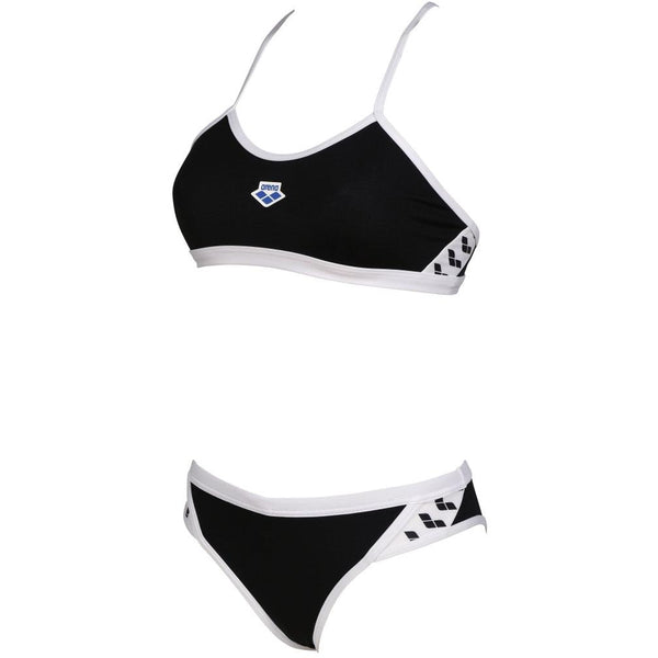 COSTUME BIKINI ARENA 2 PEZZI A FASCIA DONNA PISCINA NUOTO NERO - TOP LEVEL SPORT